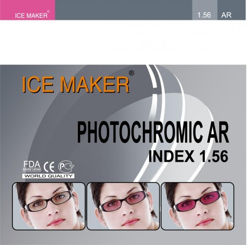 ND=1.56 Photochromic pink (розовый) с антибликовым покрытием