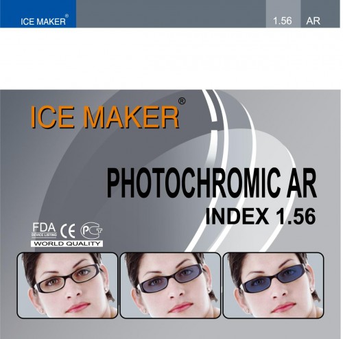 ND=1.56 Photochromic blue (синий) с антибликовым покрытием